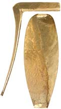 Early Wide Buttplate, sand cast brass

Overall length 5-3/8", width 1-15/16", comb 2-5/8"